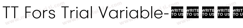 TT Fors Trial Variable字体转换